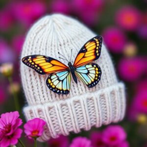 Butterfly Beanie With Logo